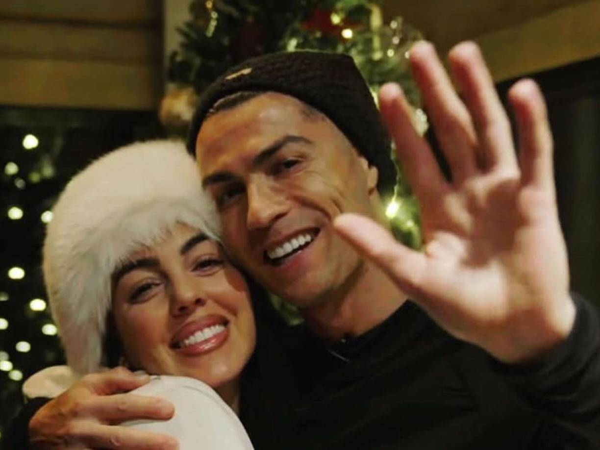La felicidad de Cristiano Ronaldo y Georgina Rodríguez en Navidad en Finlandia.