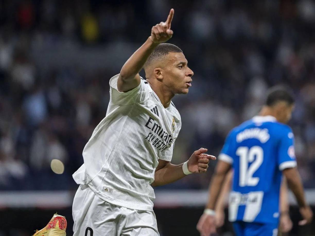 Mbappé ha marcado siete goles y una asistencia en once partidos con el Real Madrid en la primera parte de su temporada de debut en España.