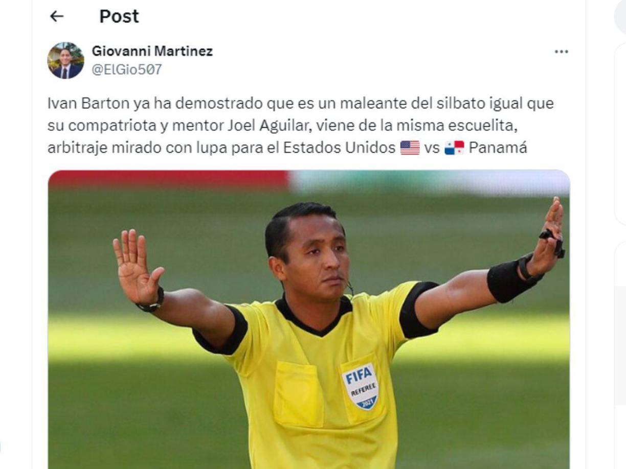 Otros de los polémicos comentarios sobre Iván Barton y su designación para el EUA vs Panamá.