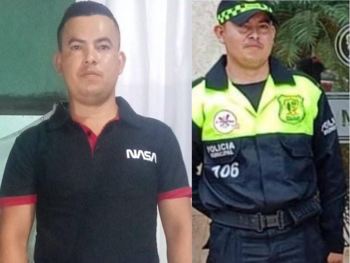 Fotos en vida de Javier Antonio López Cardona, el policía municipal que murió este jueves en El Progreso.