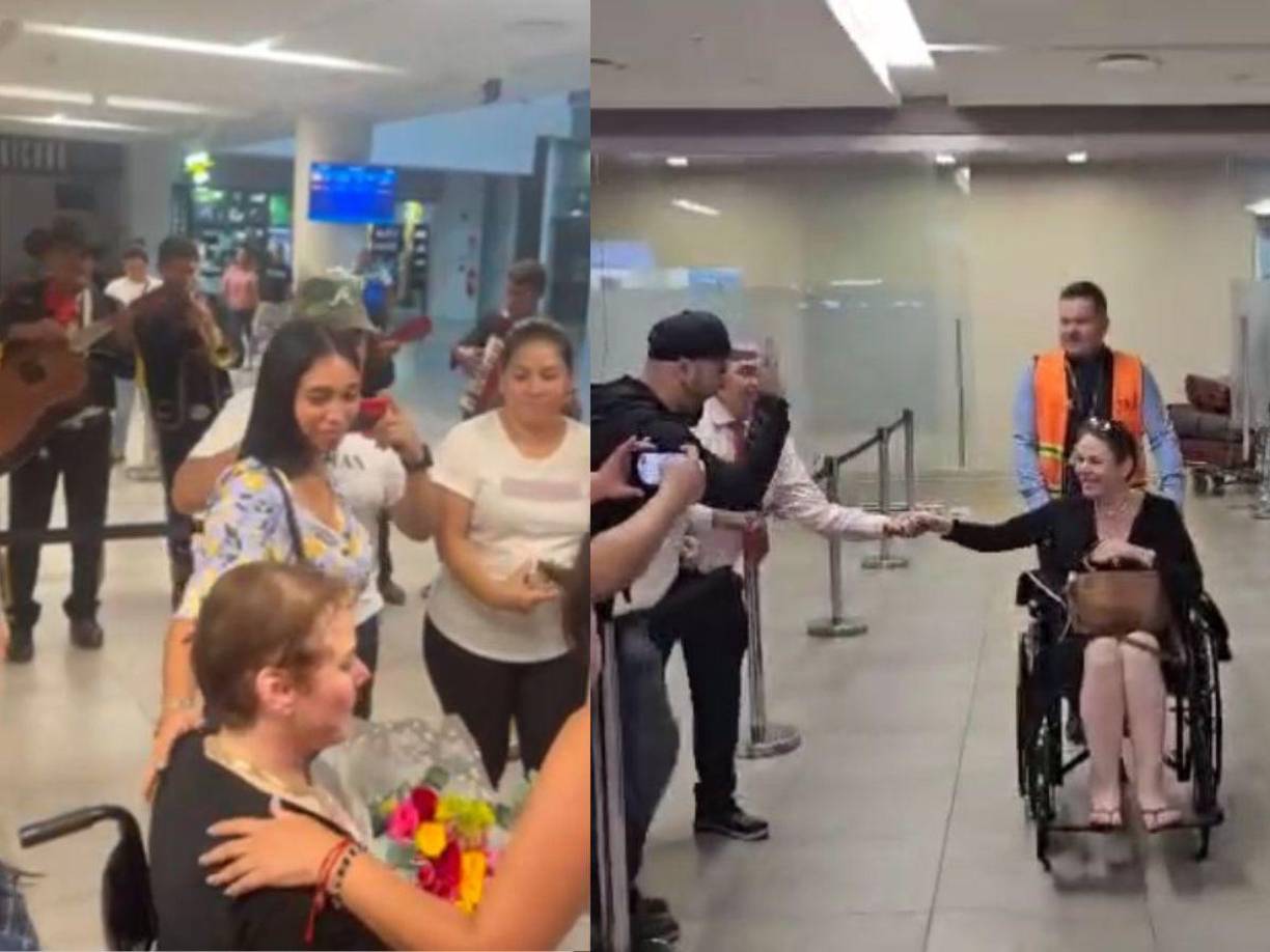 La diputada Beatriz Valle ya llegó a Honduras, vino en sillas de ruedas y fue recibida hasta con mariachis.