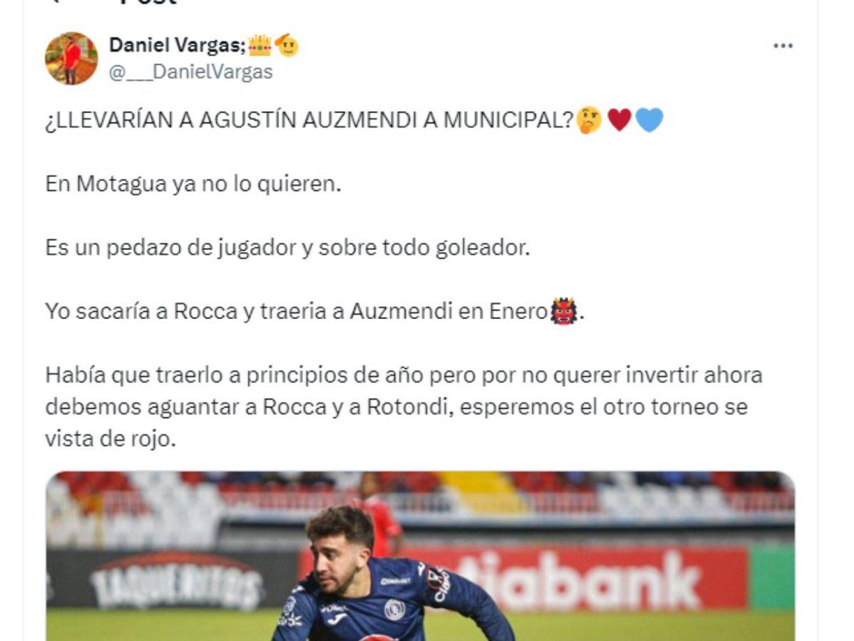 Aficionados del Municipal de Guatemala señalan que desean tener al argentino en sus filas.