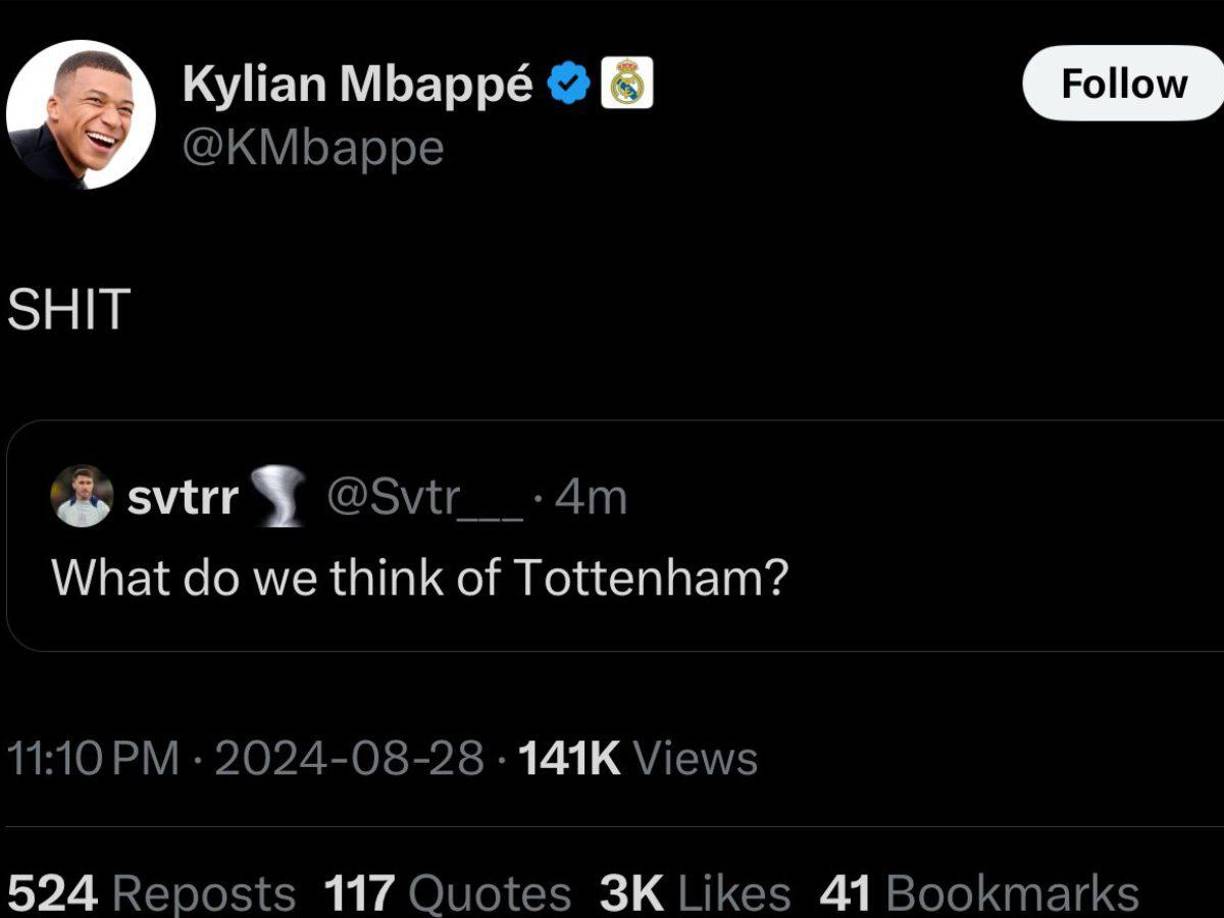 En el hackeo de la cuenta de Mbappé también se pudieron insultos.