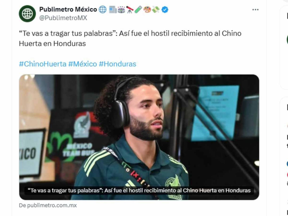 Publimetro México: “Te vas a tragar tus palabras”: Así fue el hostil recibimiento al Chino Huerta en Honduras.
