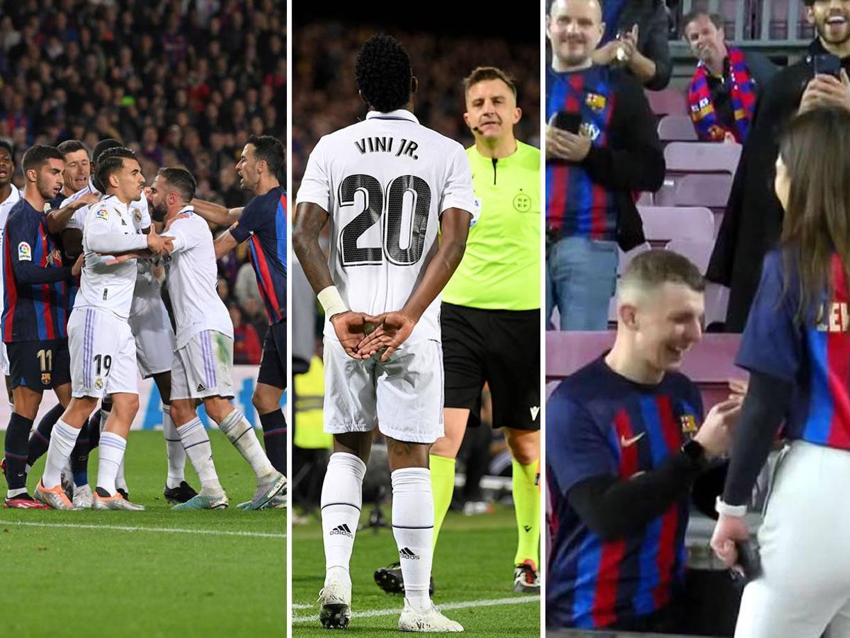 Las imágenes que dejó el intenso Clásico que le ganó el Barcelona (2-1) al Real Madrid por la jornada 26 de la Liga Española. Los azulgranas celebraron a lo grande porque ya acarician el título.