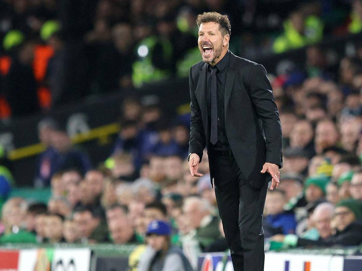 Diego Simeone se mostró molesto con el accionar de sus dirigidos. 