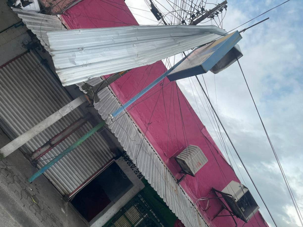 Y algunas terminaron cayeron en rótulo o en el tendido eléctrico.