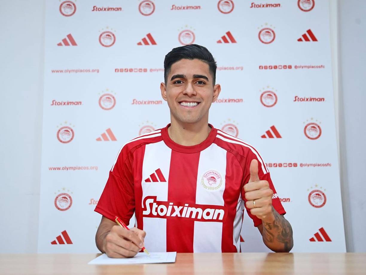 El ‘Bicho‘ Palma firmó contrato hasta el final de la temporada. Llega cedido al Olympiacos que se guarda una opción de compra.