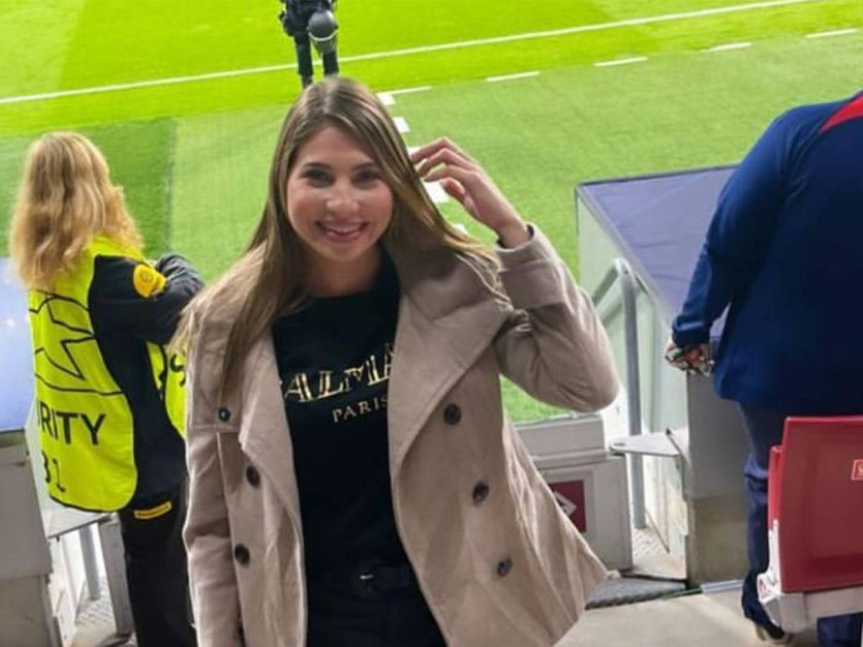 Annie Córdova, novia de Luis Palma, llegó a presenciar en directo a su novio en el Atlético vs Celtic.