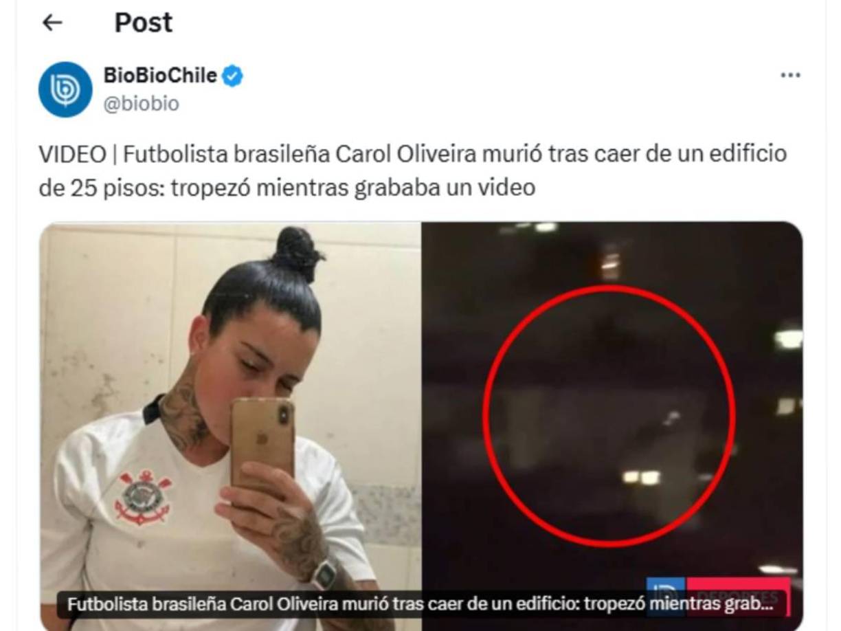 Su cuerpo fue recuperado tras caer en una de las zonas más transitadas de la Avenida Atlántica. La trágica pérdida de Carolaine ha dejado de luto al fútbol brasileño, generando una profunda consternación en el ámbito deportivo a nivel mundial.