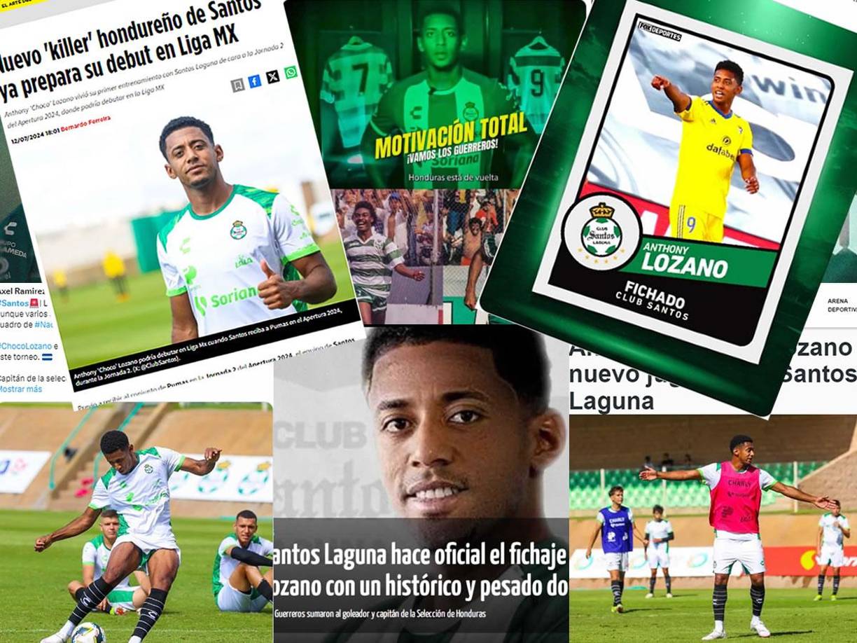 “Es un jugadorazo”: Lo que dice la prensa mexicana sobre el fichaje del delantero hondureño Antony ‘Choco’ Lozano con el Santos Laguna para jugar en la Liga MX.