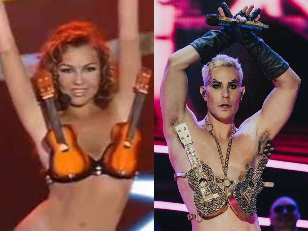 El integrante de RBD sigue dando polémica con sus vestuarios en la gira de la agrupación. 