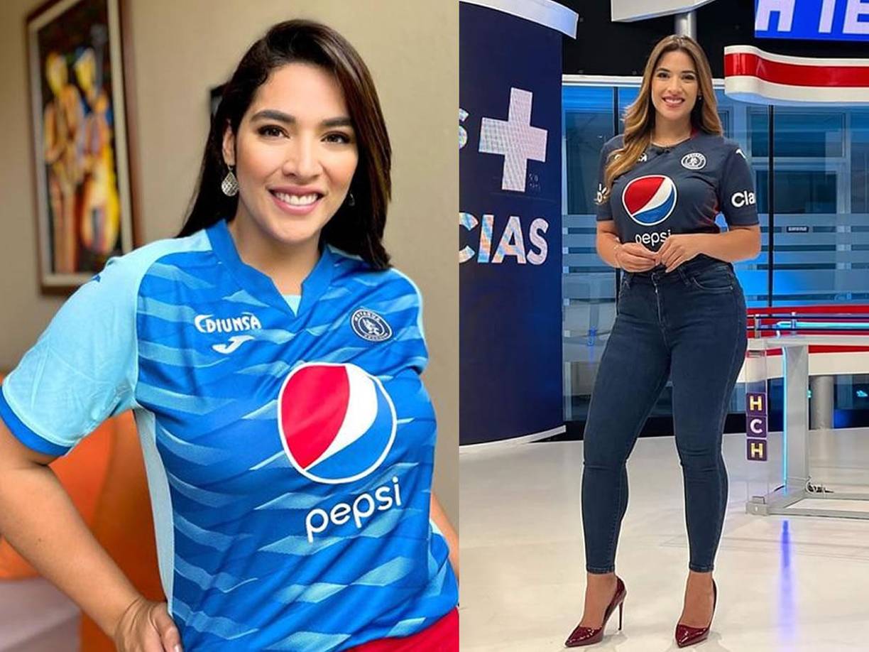 Carolina Lanza - La bella periodista de HCH, ha reconocido públicamente su amor por el azul profundo de Motagua.