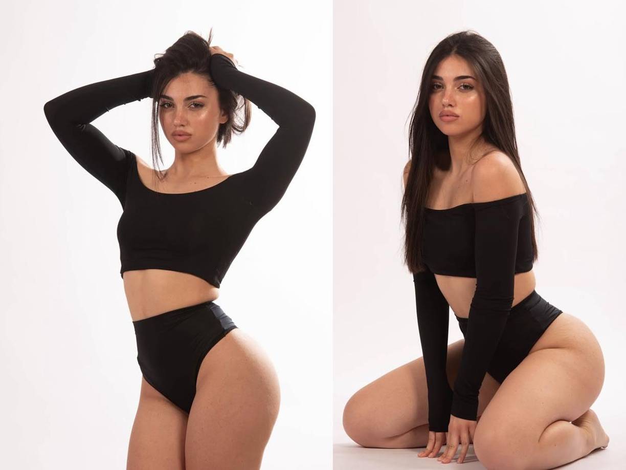 Gegnoso tiene una cara de muñeca, con los labios posiblemente operados. Es morena y más bajita que Lamine, como Álex Padilla. 