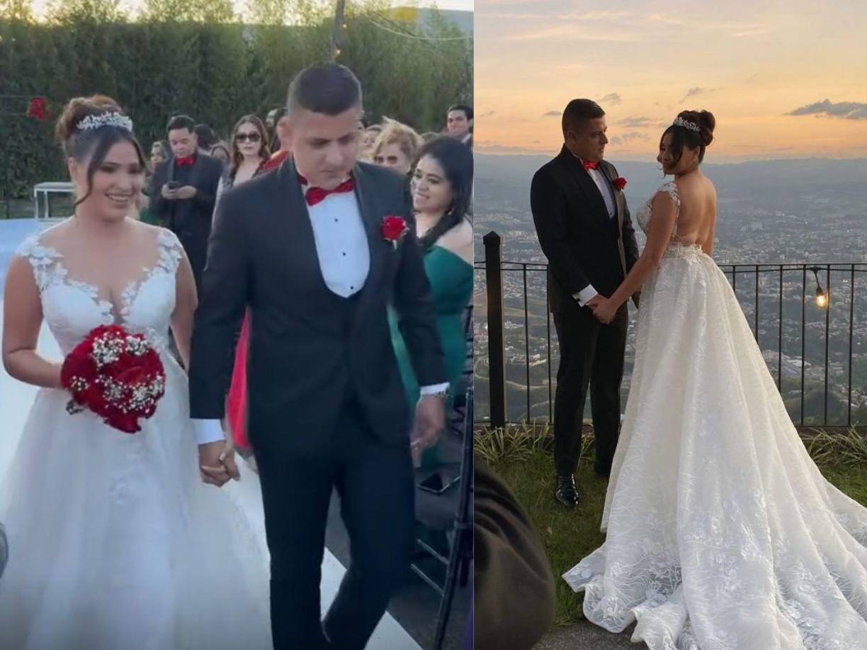 La presentadora de televisión Alejandra Rubio y su prometido Javian Thompson se juraron amor eterno la tarde este sábado en una glamurosa boda en Tegucigalpa.