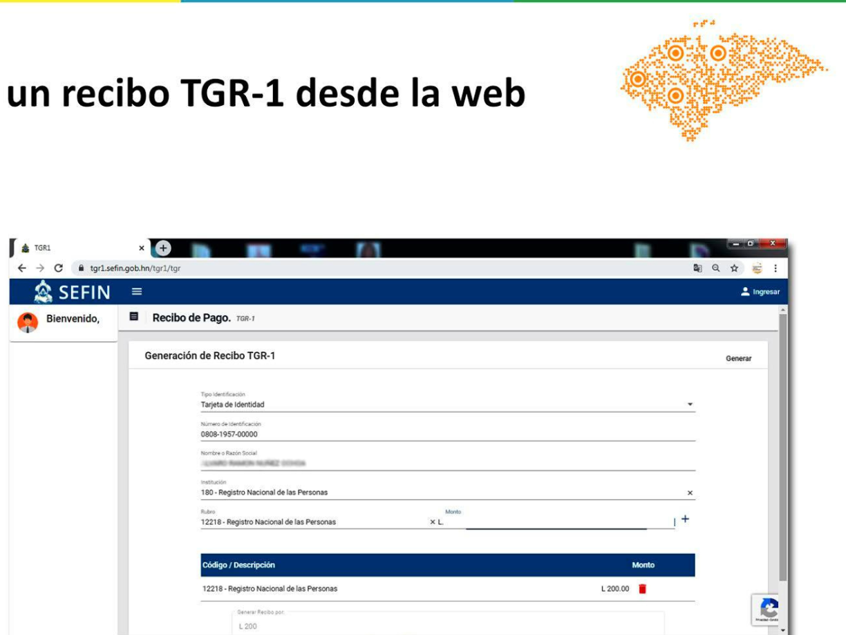 3. Selecciona en Institución la casilla “Registro Nacional de Personas”.