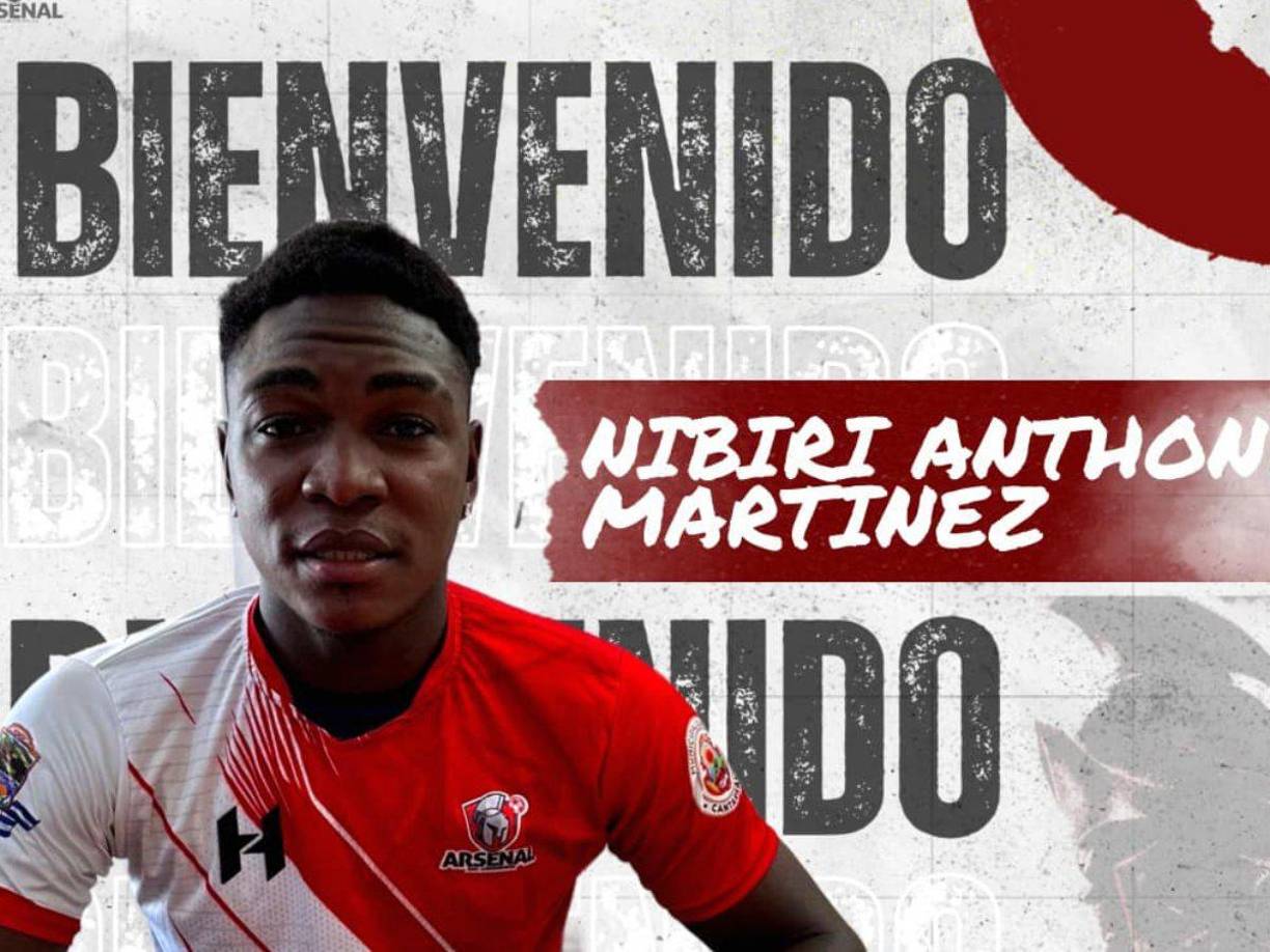 El defensor Nibiri Anthony Martínez es nuevo jugador del Arsenal SAO de Cantarranas, llega procedente del Juticalpa FC.