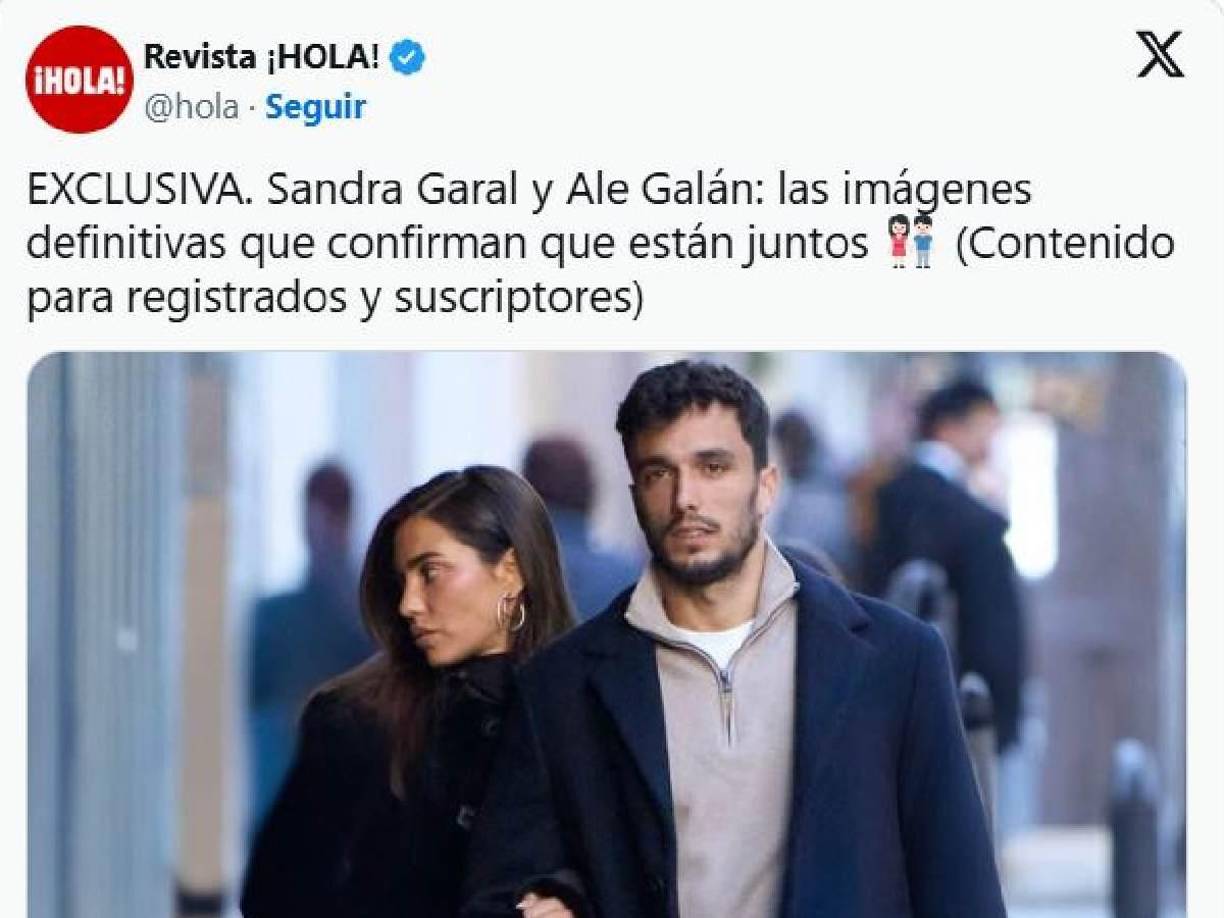 Y es que, Garal fue captada por revista Hola de la mano con el reconocido jugador de pádel Ale Galán tras varios meses de rumores sobre una posible relación.