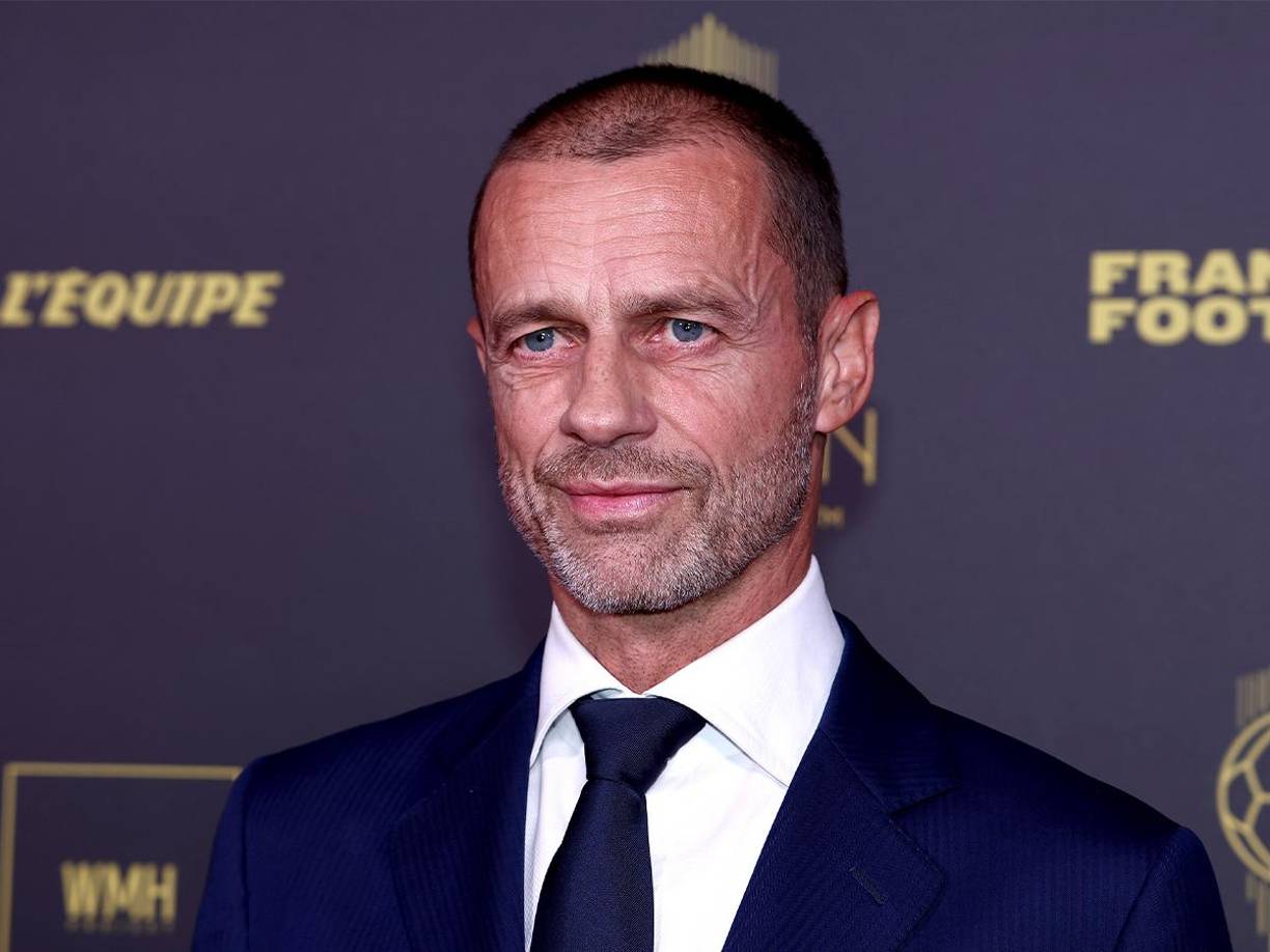 Aleksander Čeferin es el presidente de la UEFA y también llegó para la gala del Balón de Oro 2023.
