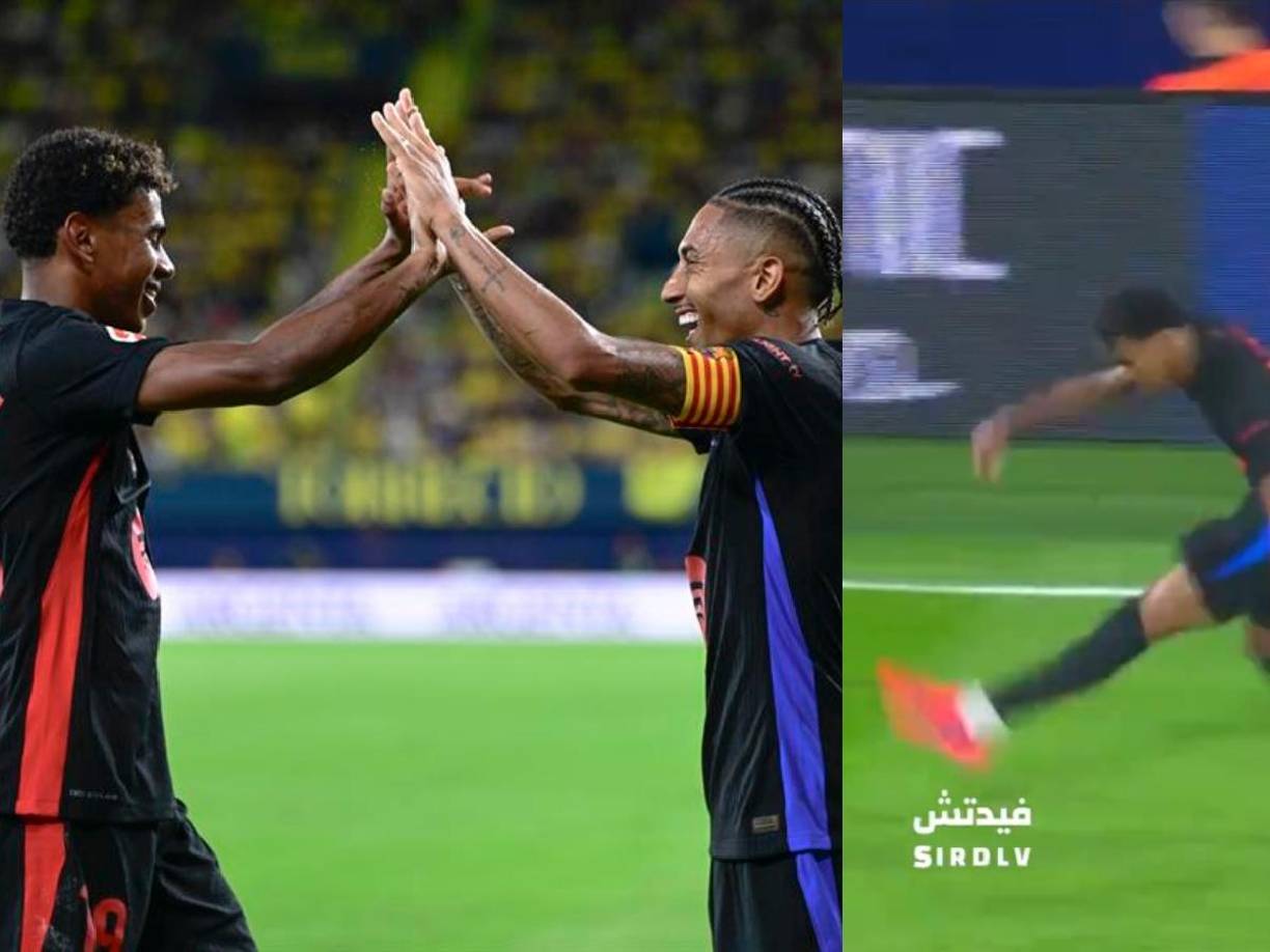 Y marcó el quinto cinco minutos después al aprovechar un pase exquisito de Lamine Yamal con el exterior de su bota izquierda que le dejó sólo.