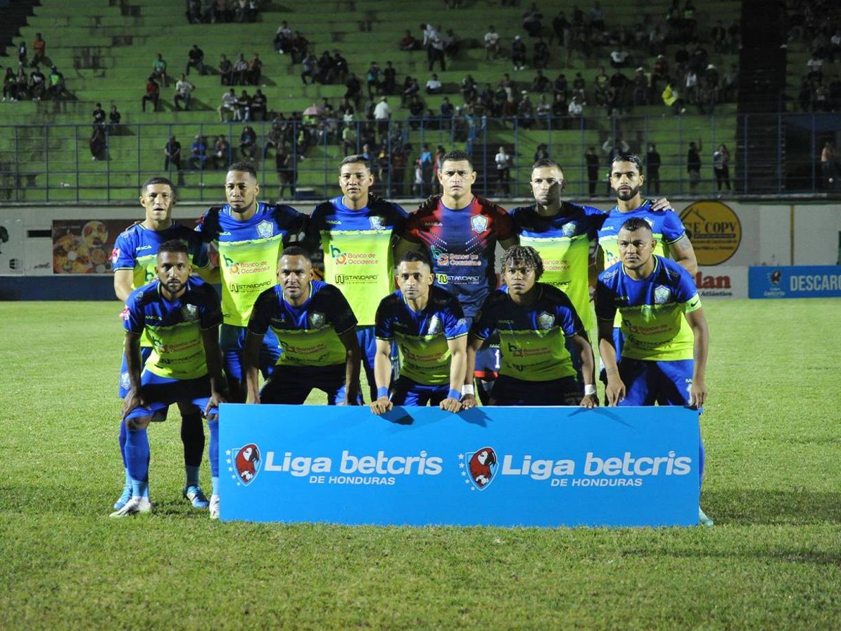 El 11 titular del Olancho FC que enfrentó al Olimpia. Los Potros la pasan mal en este Apertura 2023.