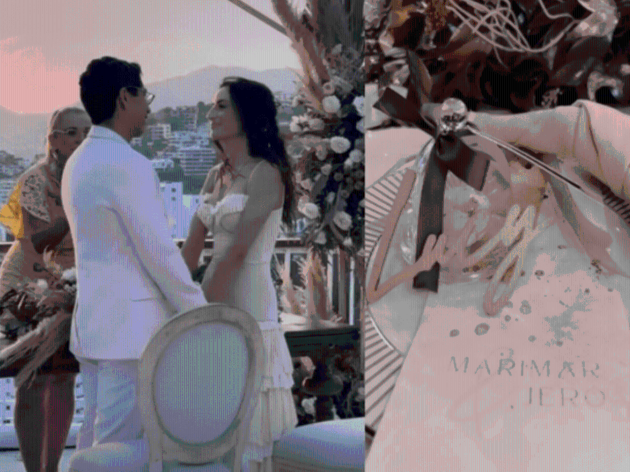 Así de enamorados lucieron los nuevos esposos. 