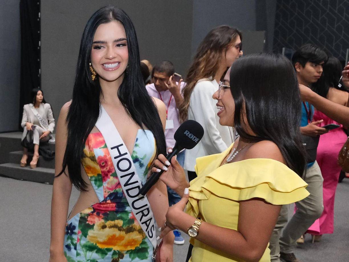 Miss Honduras, Zu Clemente, dijo estar algo nerviosa y ansiosa por la gran final del sábado, donde se conocerá quien es la nueva Miss Universo 2023. Foto: Yosep Amaya.