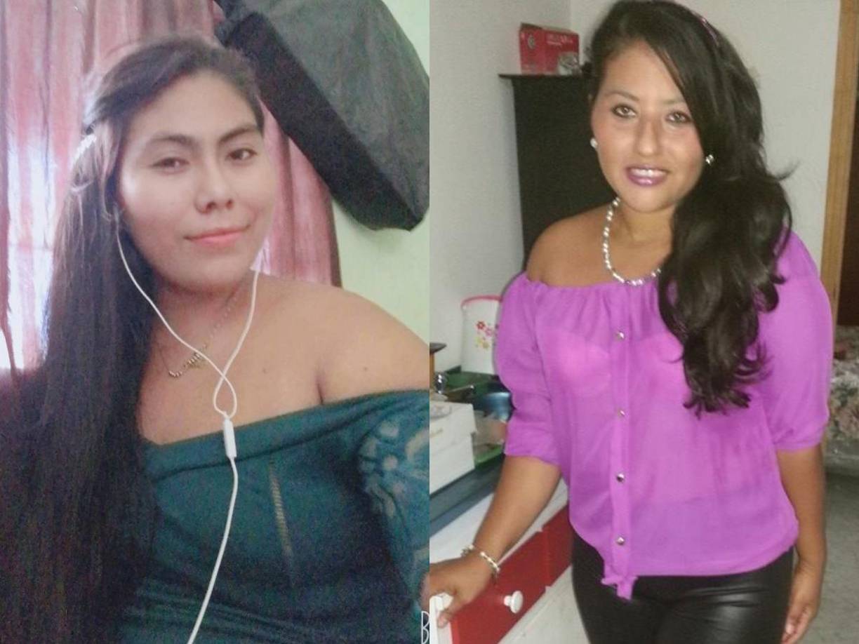 Fotos en vida de María Antonia Méndez López y Delmi Maribel Canales López, las dos hermanas que fueron arrolladas mientras volvín de su trabajo en La Ceiba.