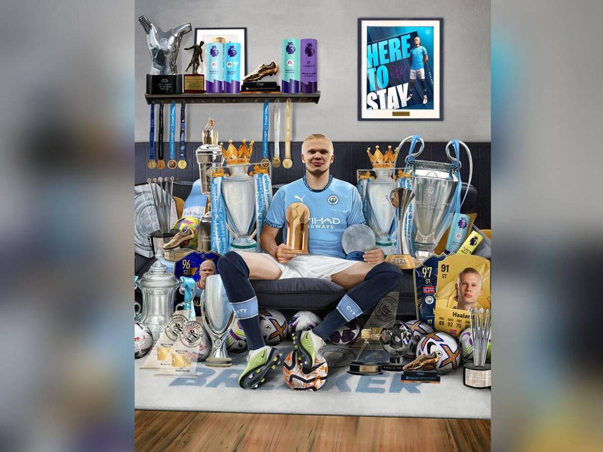 Haaland, de 24 años, desde entonces no ha dejado de acumular récords en sus dos temporadas y media en el equipo, con el que ha conquistado una Liga de Campeones, dos Premier League, una Supercopa de Europa, una FA Cup y una Carabao Cup.