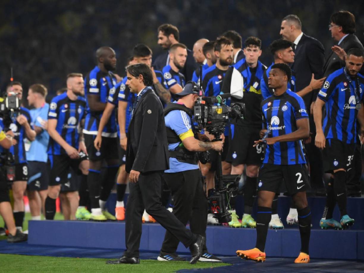 Dolorosas imágenes del Inter tras perder la final de la Champions