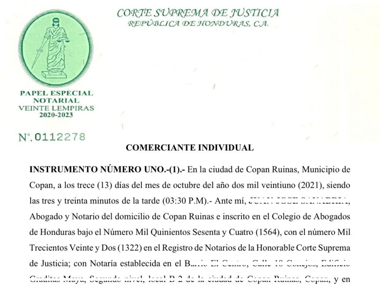 <b>5. </b>Fotocopia de la Escritura de declaración de Comerciante Individual, si se tiene, Escritura de Constitución de Sociedad Mercantil o documento que acredite la condición de Persona Jurídica, según sea el caso.