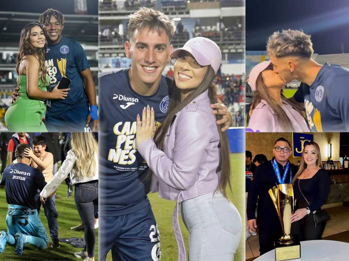 Los futbolistas del Motagua celebraron con sus parejas y familiares en el estadio Nacional Chelato Uclés y en redes sociales la conquista del título 19 de Liga Nacional. ¿Con quién festejó Diego Vázquez?