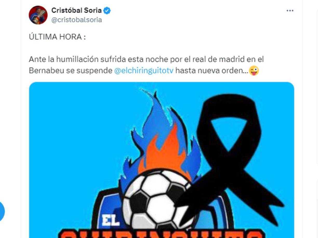 Cristóbal Soria y su peculiar mensaje en redes sociales. 