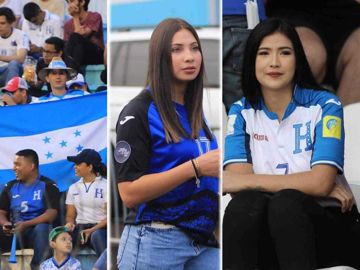 El estadio Nacional Chelato Uclés se viste de gala recibiendo a la afición catracha y con bellas chicas que adornan el partido Honduras-Cuba por la Nations League de la Concacaf.