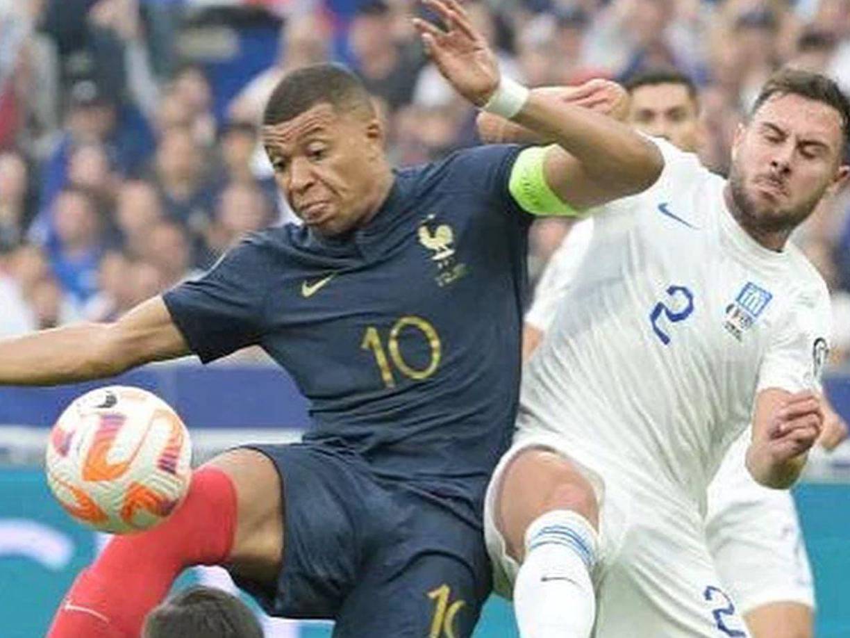 George llegó a enfrentarse a Mbappé en un Grecia vs Francia. 