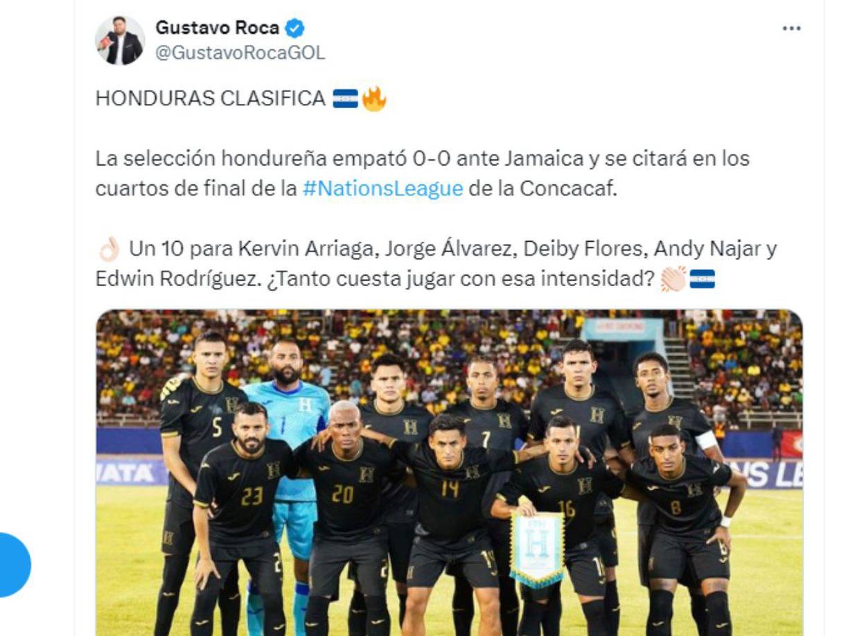Gustavo Roca de Diario Diez destacó a jugadores como Kervin Arriaga, Jorge Álvarez, Deybi Flores, Andy Nájar y Edwin Rodríguez. 