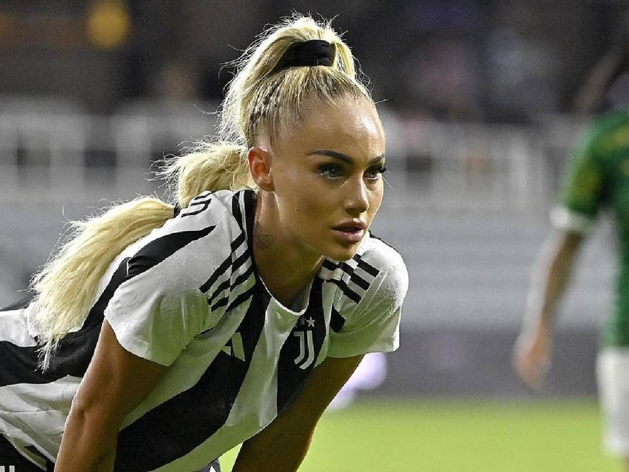 Alisha Lehmann es la futbolista más mediática de la actualidad y levantó la polémica con unas declaraciones en Italia. Ella se queja de la diferencia salarial que tiene con su pareja y también jugador, Douglas Luiz, en la Juventus.