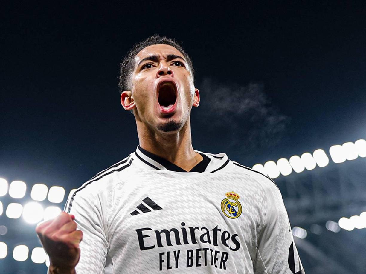 El eufórico festejo de Jude Bellingham tras marcar el gol en el Atalanta vs Real Madrid por la Champions League. 