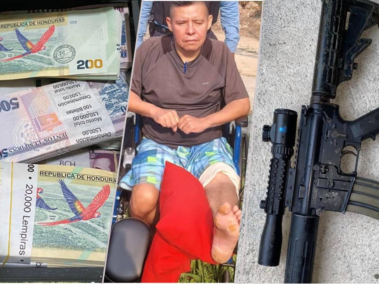 Un hondureño fue arrestado en una remota región de Intibucá con joyas, armamento, dinero y munición este jueves.