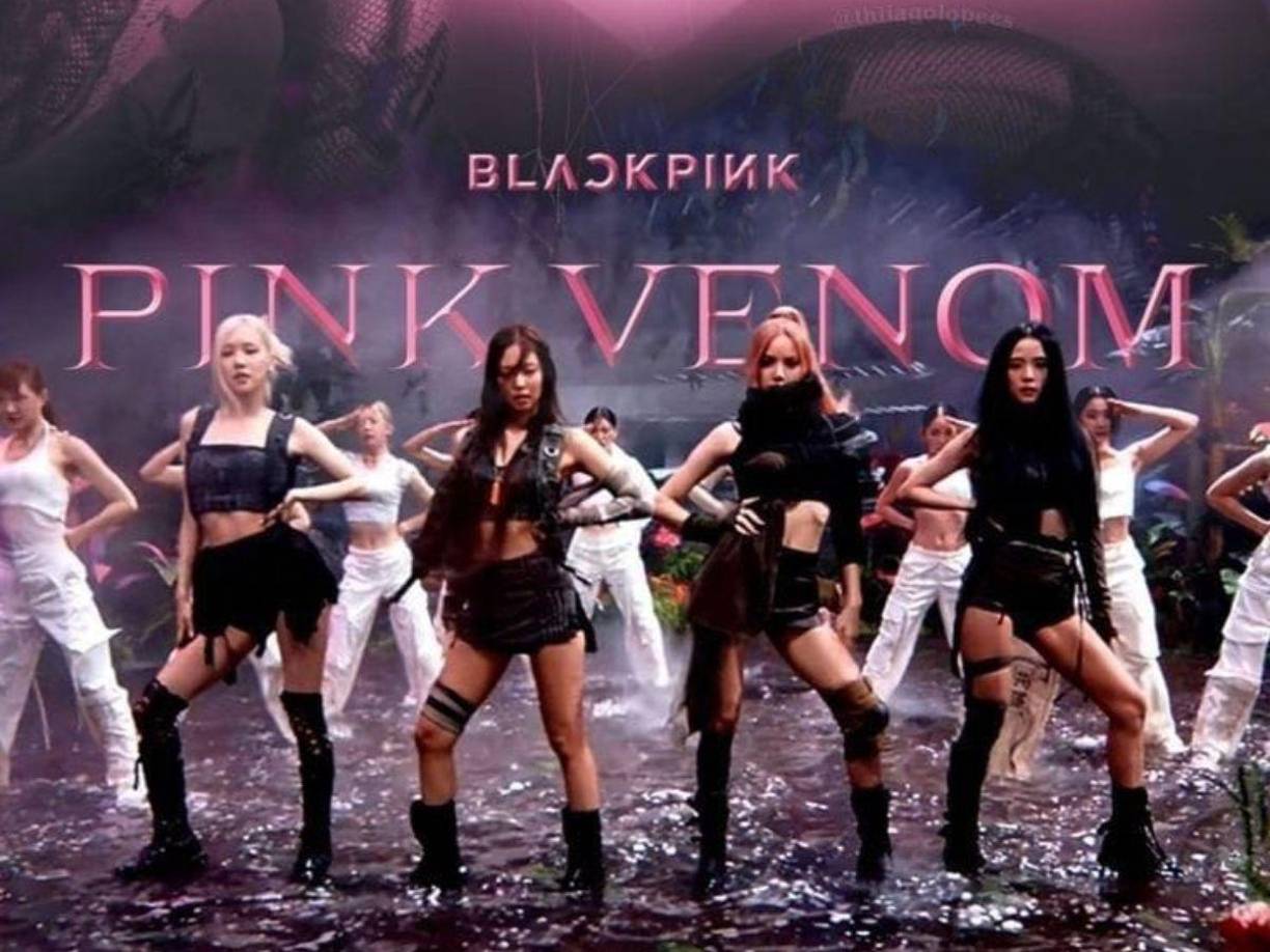 Blackpinnk en la portada de la canción Pink Venom.