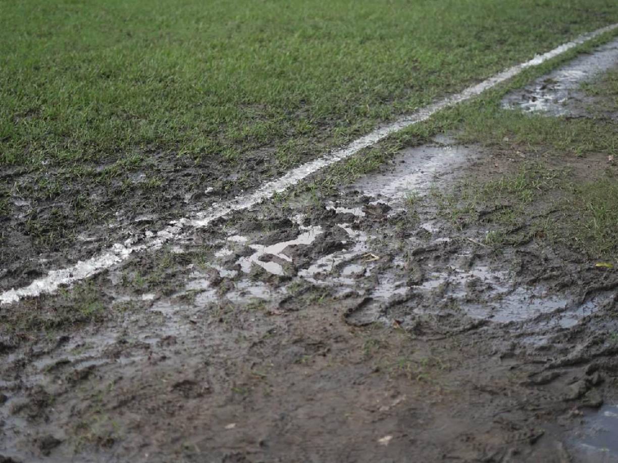 Así se encontraba la cancha del Complejo Patria Marathón