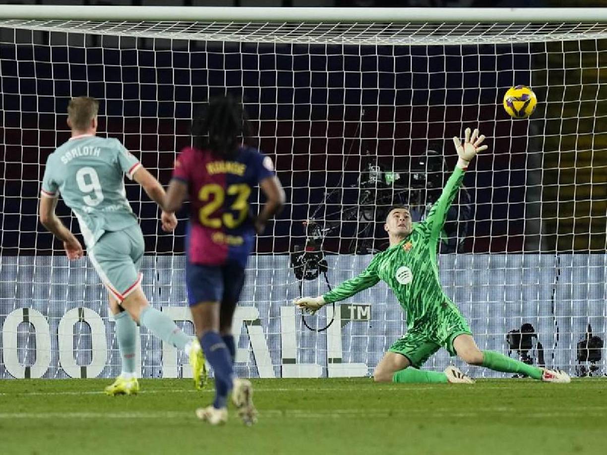 Para amargar la noche del Barcelona, Sorloth completó la remontada visitante en un contraataque en el tiempo añadido, para darle el triunfo a su equipo.