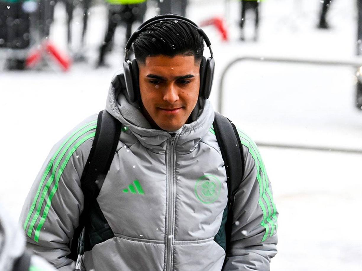 Previo al juego, llegó la nieve y Luis Palma llegó al Celtic Park con mucho optimismo.