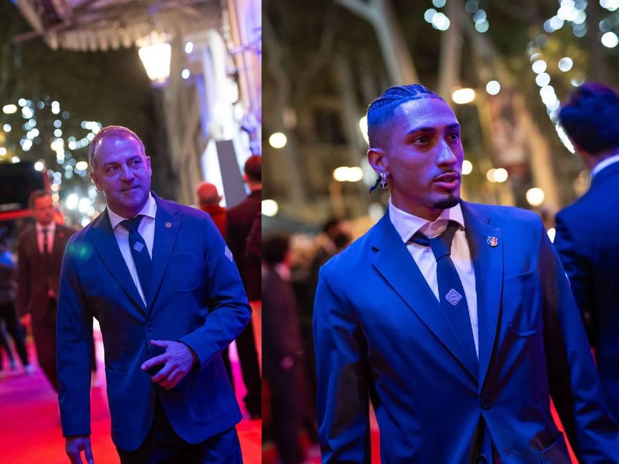 Jugadores de la actual plantilla del Barcelona de Hansi Flick no pudieron faltar y así fue su llegada al evento