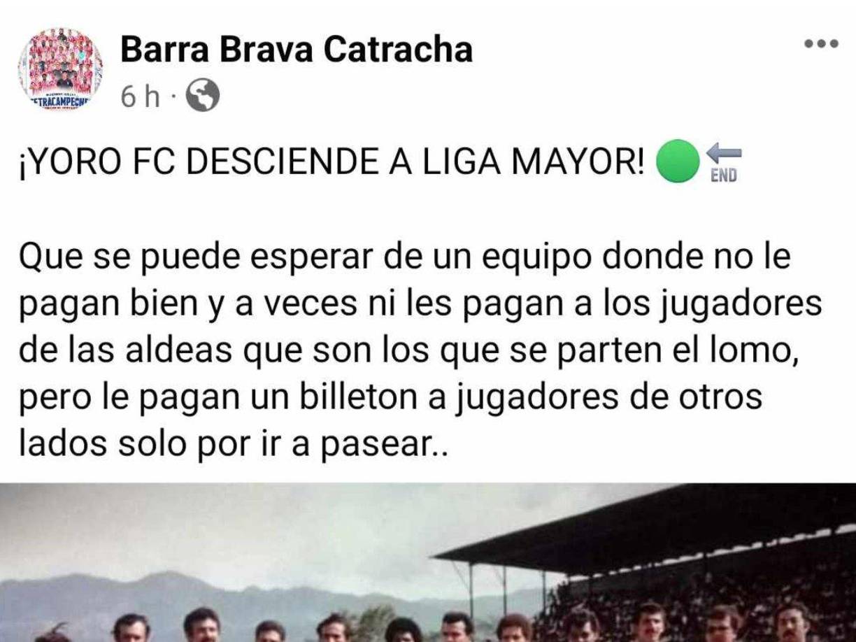 El Yoro FC ha tenido serios problemas económicos. 
