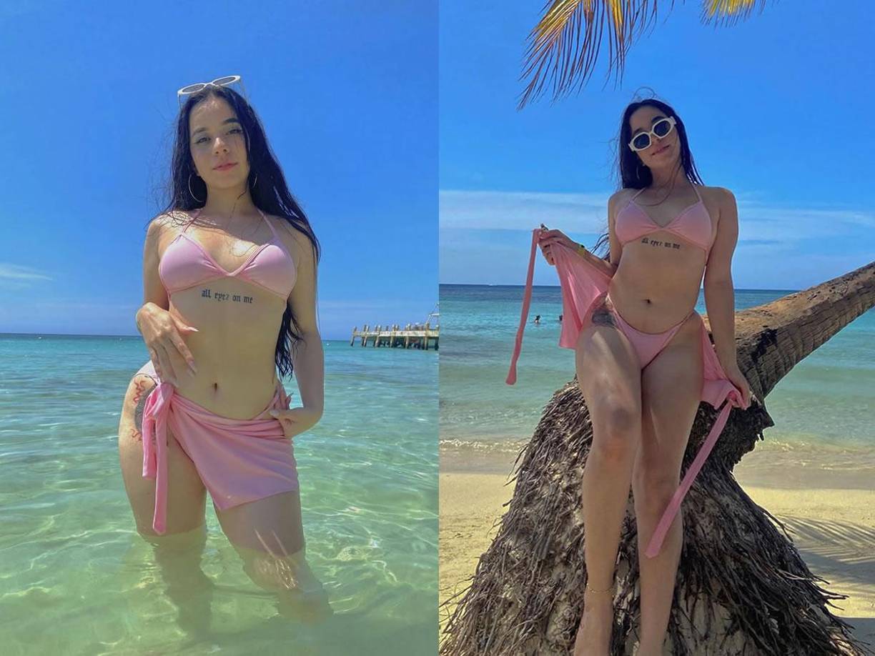 Así es Dayana Zúniga, la linda aficionada del Motagua que robó suspiros en el partido de ida de la final contra Olimpia por un sexy descuido.