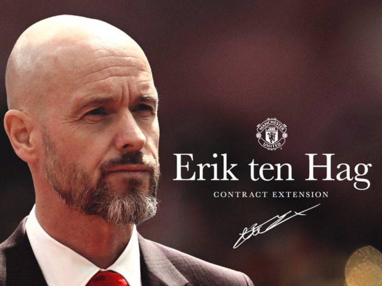 OFICIAL: El técnico neerlandés Erik ten Hag firmó una extensión de su contrato con el Manchester United hasta 2026, anunció el club de la Premier League.