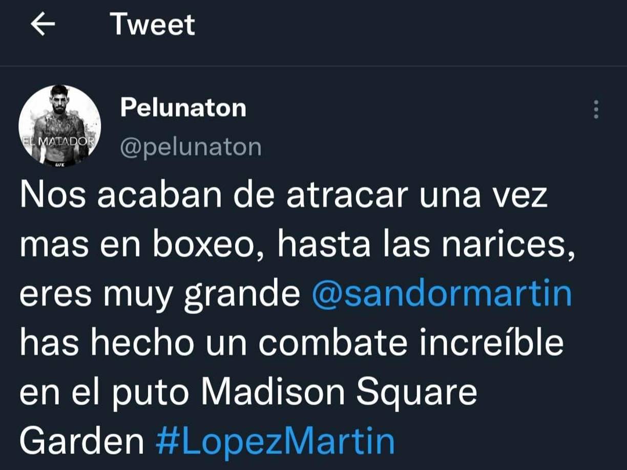 “Nos acaban de atracar una vez más en boxeo, hasta las narices”, fueron otros de los mensajes de los españoles.