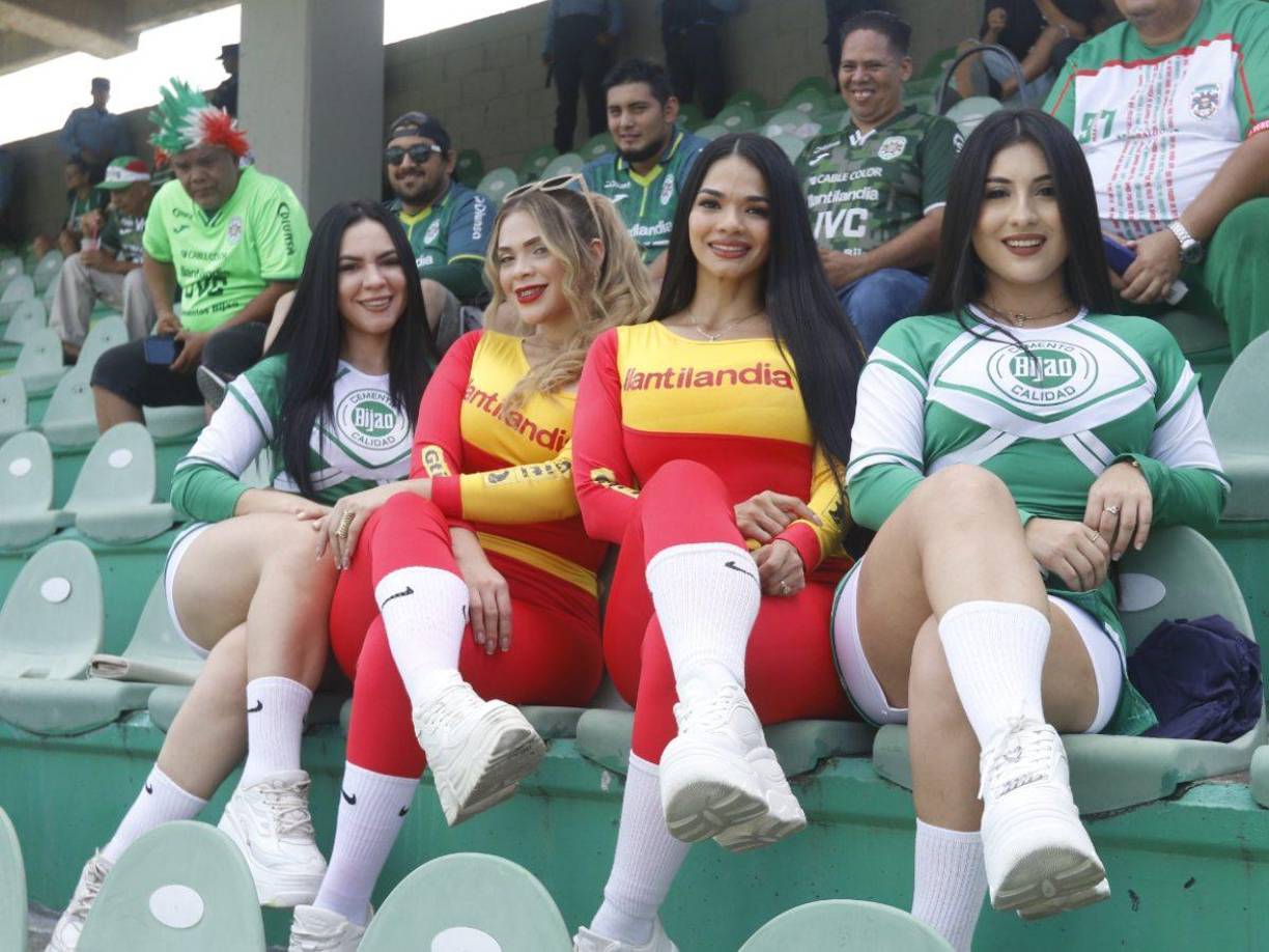 Cuatro hermosas edecanes que cautivaron en el derbi sampedrano.