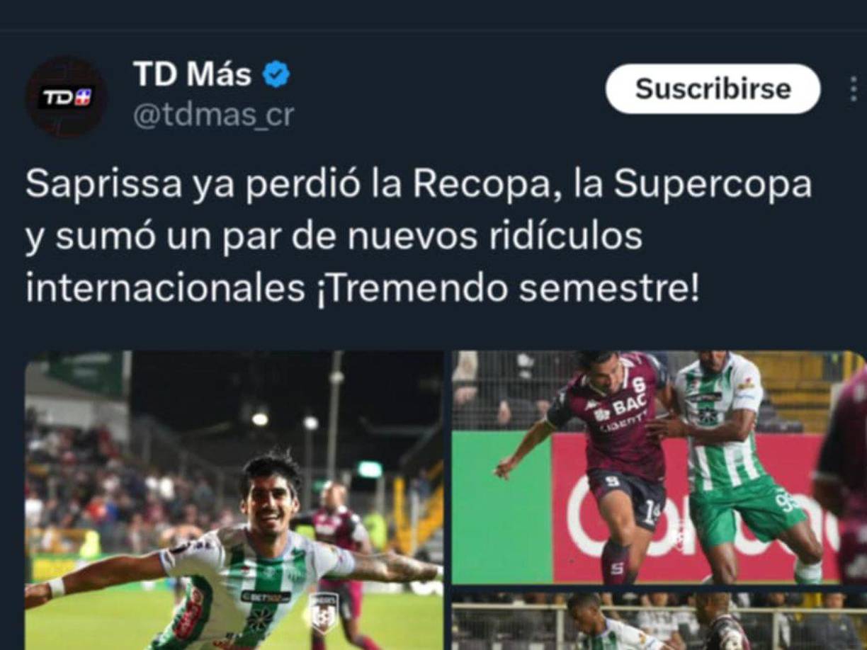 TD Más de Costa Rica enumeró los fracasos que ha tenido Saprissa en las últimas campañas.